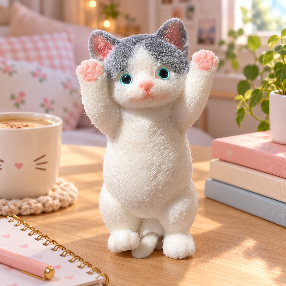 Cute Cat Squishy Stress Toy - 8 Inch Kawaii Kitty Squeeze Toy for Anxiety Relief