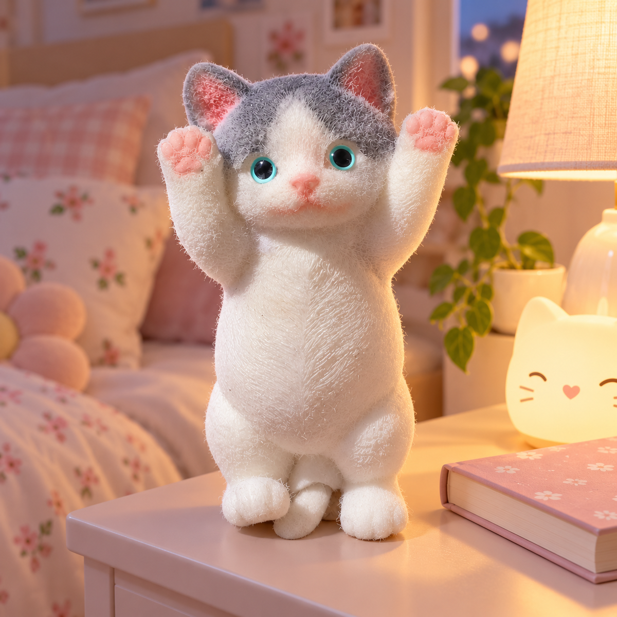 Cute Cat Squishy Stress Toy - 8 Inch Kawaii Kitty Squeeze Toy for Anxiety Relief