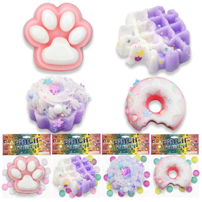 4pcs Taba Squishy Cat Paw Donut Squeeze Toys Kawaii Mochi Squishy Sensory Toys fufu Squishy for Cute ToysFidget Toys Squishy Novelty ThingsSuitable for Kids Teenage