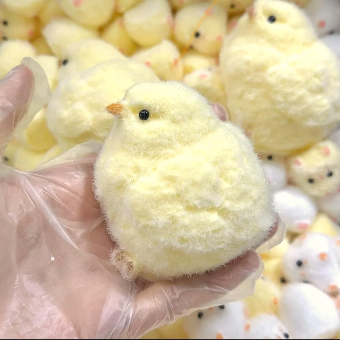 1pcs Handmade Squishy Chick Soft Squishy Fidget Toys Silicone Squeeze Toys for Stress Relief ( Chicken ) (1pcs)