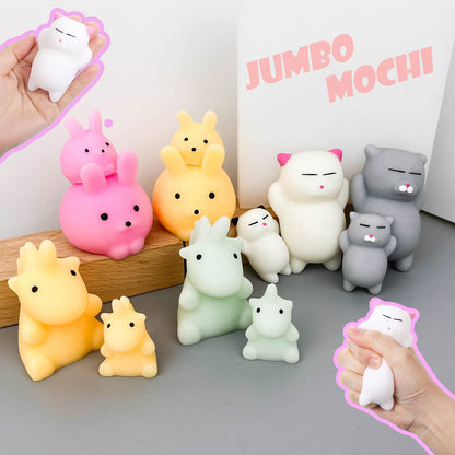 Mochi Squishy Toys 12 Pack – Jumbo &amp; Mini Kawaii Stress Relief Fidget Toys