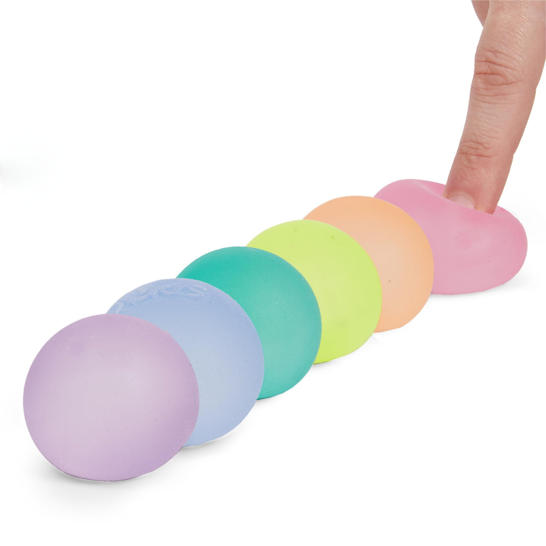 Speks Mini Gump Stress Balls 6-Pack - Silky Soft Memory Gel Fidget Toys for Teens and Adults