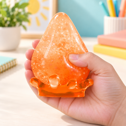 Squishy Drop Fidget Toys 4-Pack - Malt Sugar Filled Sensory Stress Relief Cube for Kids &amp; Adults