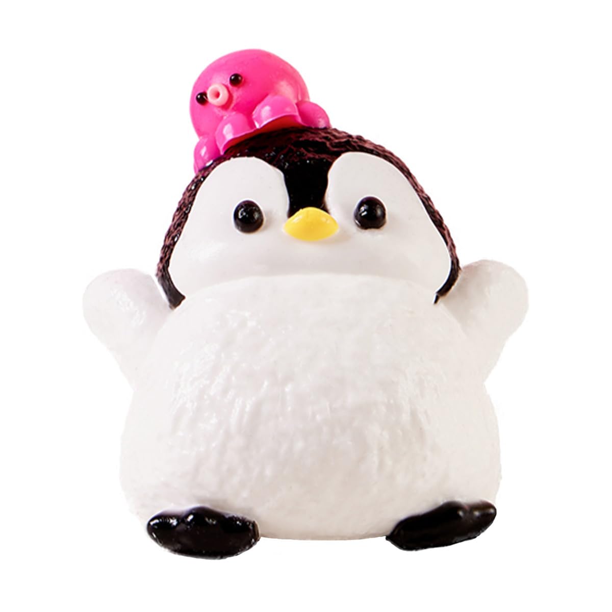 Cute Penguin Taba Squishy Toys for Kids &amp; Adults – Kawaii Stress Relief Fidget Sensory Toys Soft Silicone Squeeze Gifts for Children Teens and Adults (Black)